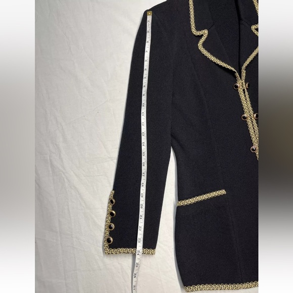 St John Collection by Marie Gray Gold Trim Cardigan - Picture 4 of 8